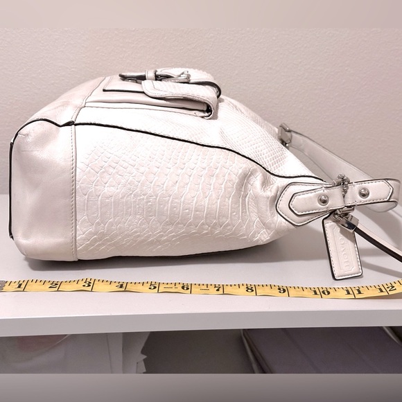 Coach D1420 SV/PH Charlie Python Leather Hobo Tote Shoulder Handbag - Picture 10 of 12